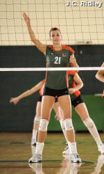 Miami Volleyball Drops 3-1 Decision at Virginia