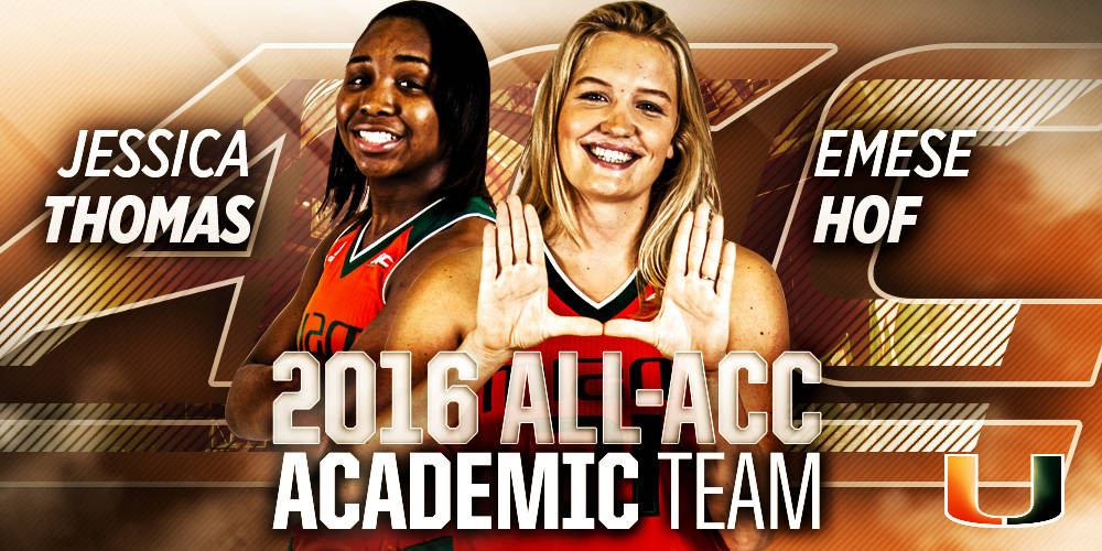 Hof, Thomas Named to All-ACC Academic Team