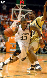 Miami Knocks Off No. 21 Georgia Tech 90-82 in ACC Opener