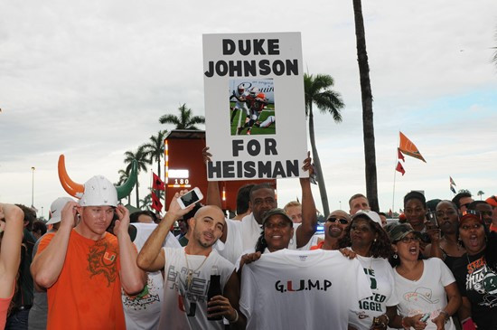 University of Miami Hurricane Fans tailgate at SunLife Stadium before a game against the #12 ranked University of Florida Gators at Sun Life Stadium...