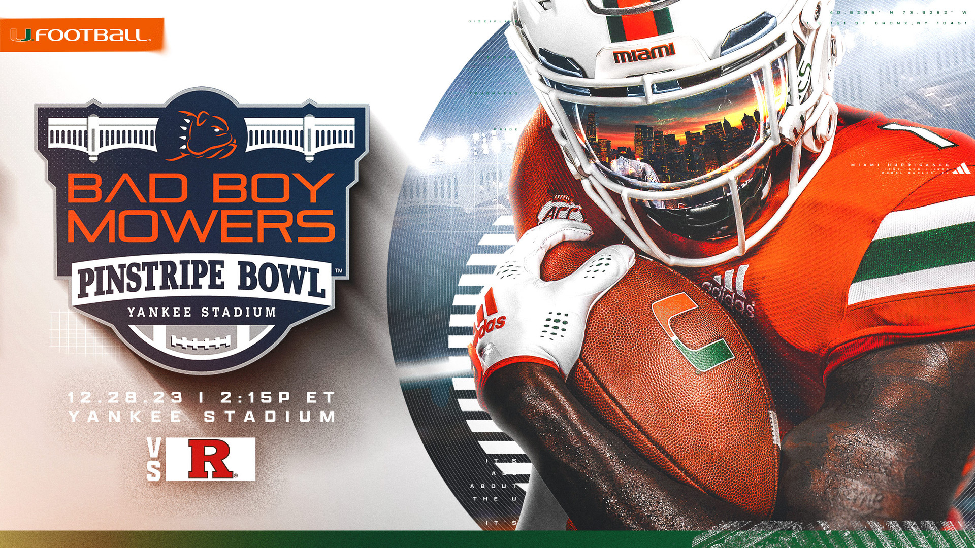 Football Accepts Bowl Bid, Will Face Rutgers at Yankee Stadium