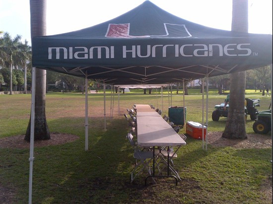 Members of the Miami Hurricanes football team recruited bone marrow donors with the University of Miami community during Wednesday?s third annual...