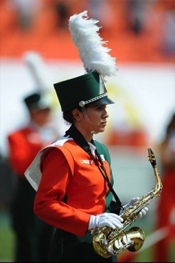 Band member in a game against the North Carolina Tar Heels at Dolphin Stadium on September 27, 2008.  Photo by Steven Murphy, SPN&Acirc;&copy;