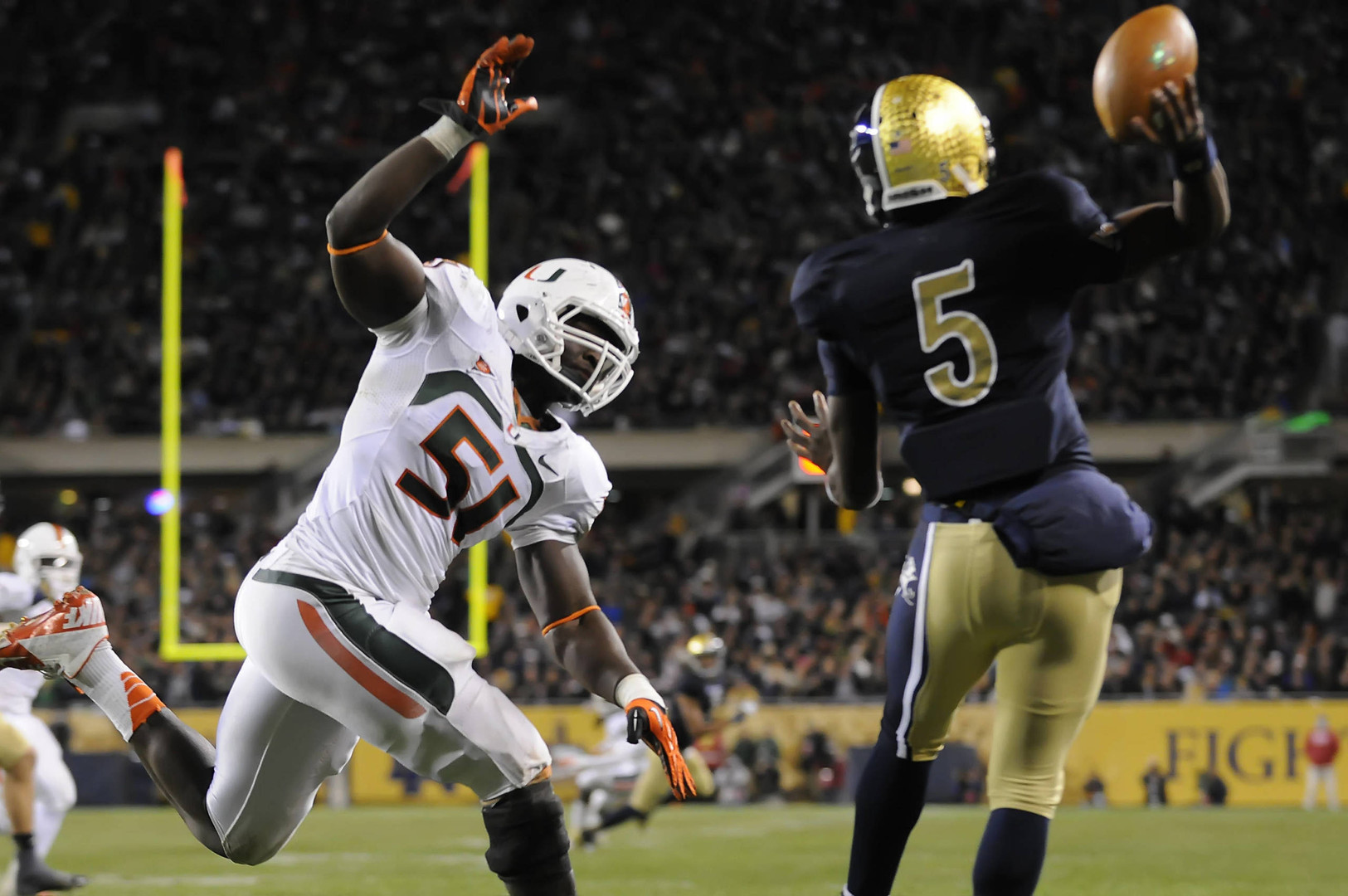 Football Falls to Notre Dame, 41-3