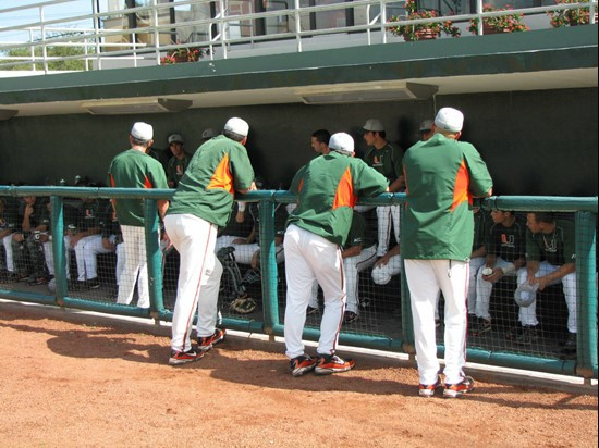 Head coach Jim Morris speaking to the team prior to the start of the first official fall practice on Oct. 15, 2009.