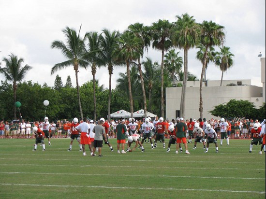 UM's first practice of the 2009 fall season.