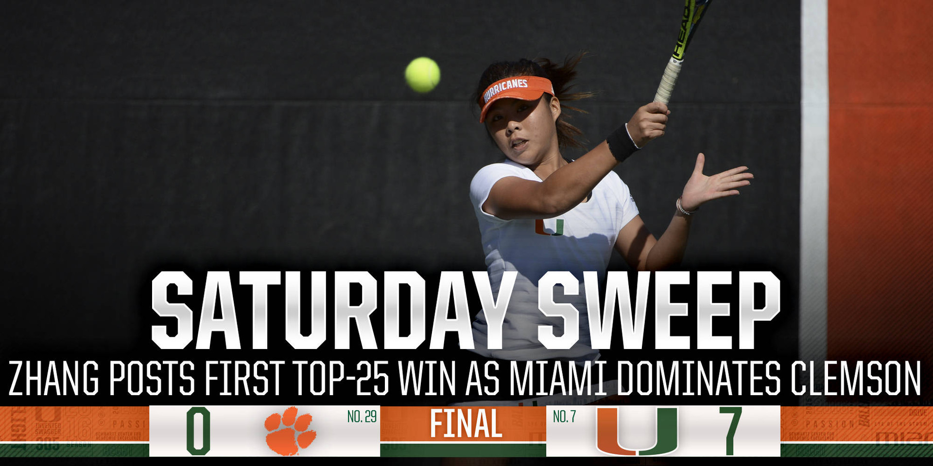 @CanesWTennis Tallies 7-0 Shutout Win at Clemson