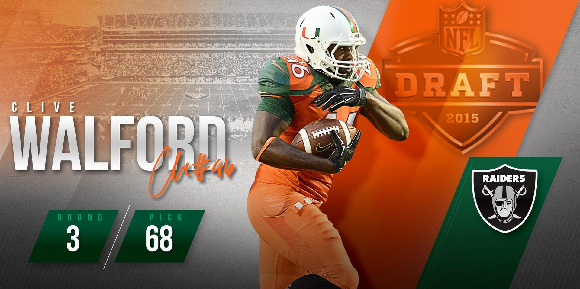 Raiders Draft Walford in the Third Round