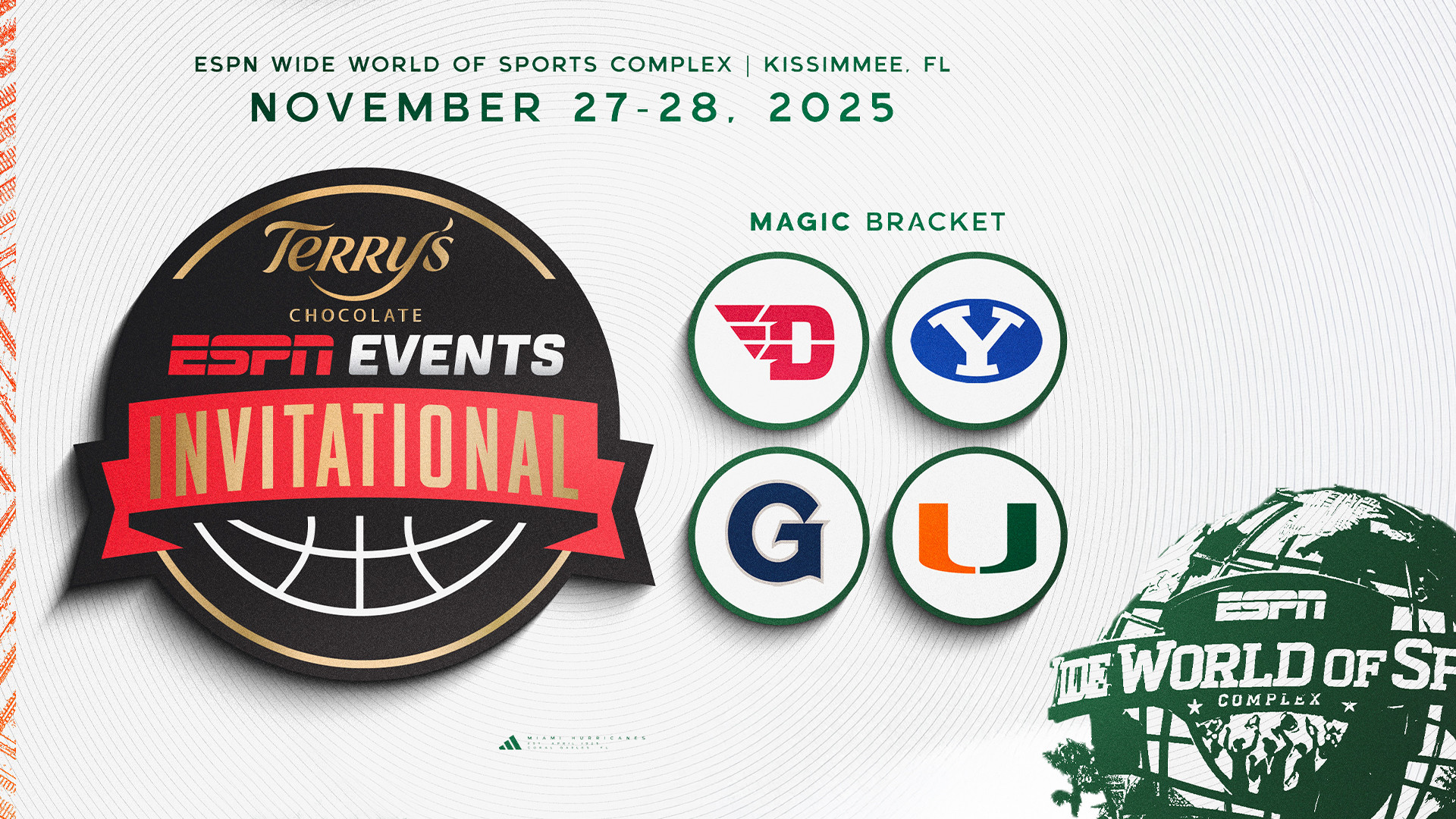 Miami to Play in 2025 Terry’s Chocolate ESPN Events Invitational
