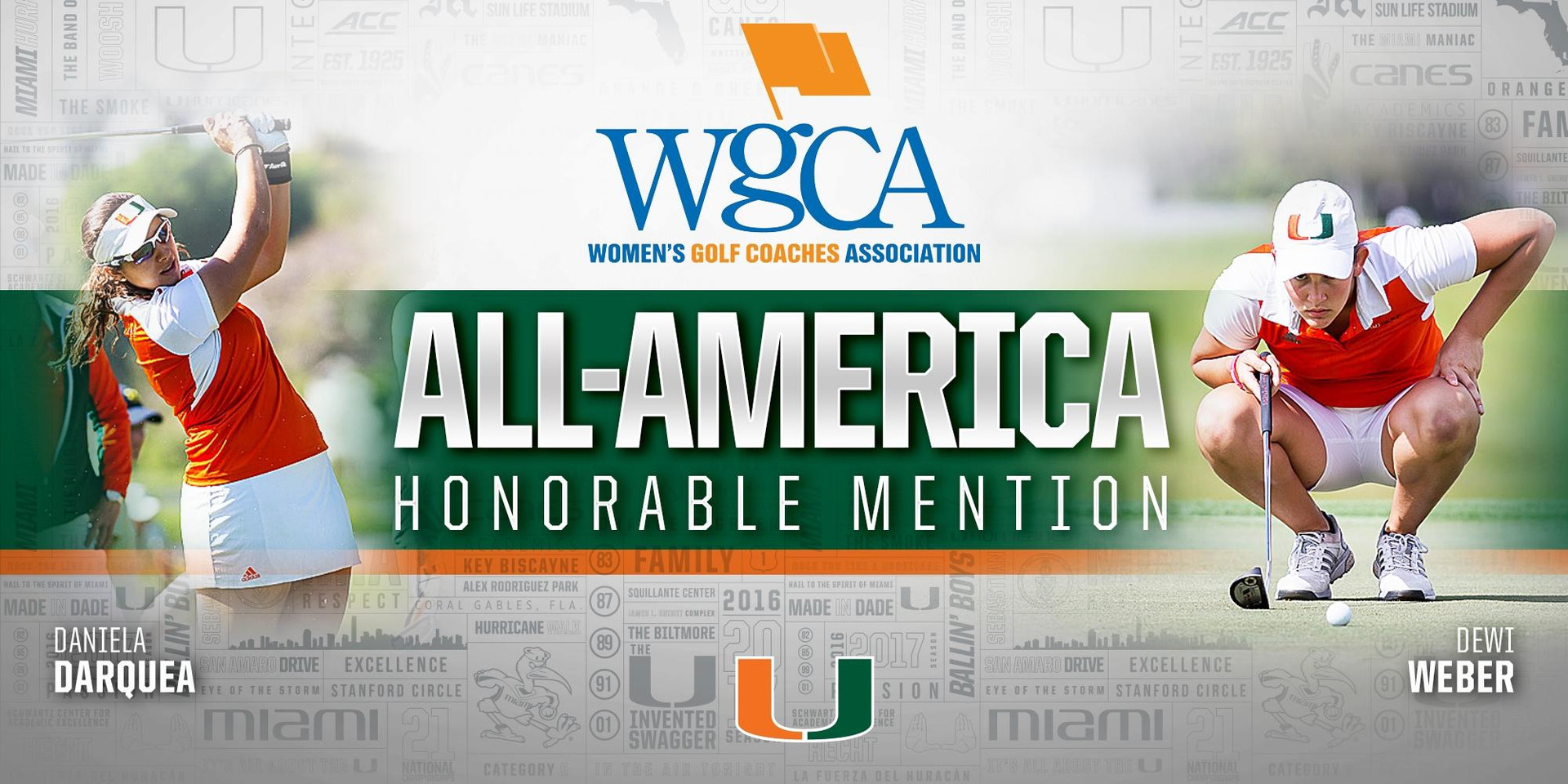 Weber and Darquea Receive WGCA All-America Honors