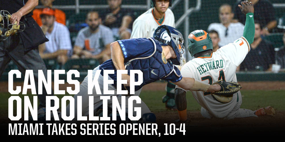 @CanesBaseball Wins Series Opener, 10-4, Over UNC