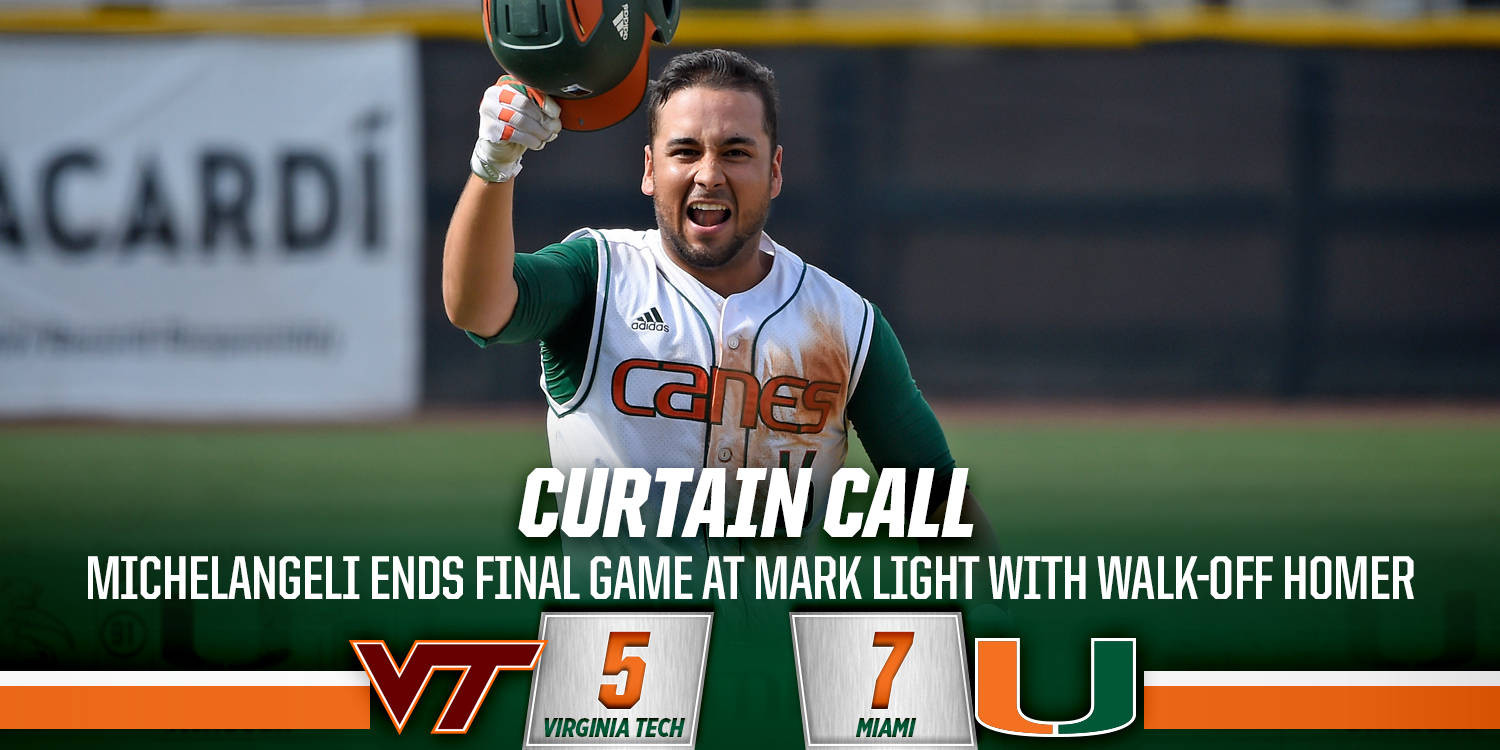 Michelangeli Walk-Off Homer Sends UM to 7-5 Win