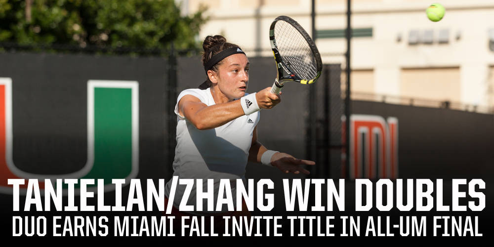 Tanielian/Zhang Win Doubles, Ogando to Final