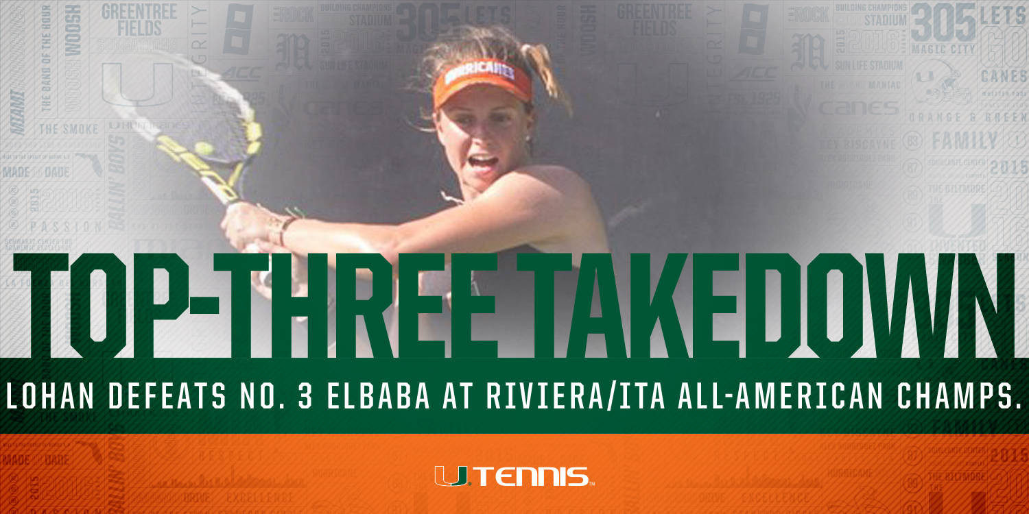Lohan Tops Third-Ranked Elbaba at Riviera/ITA
