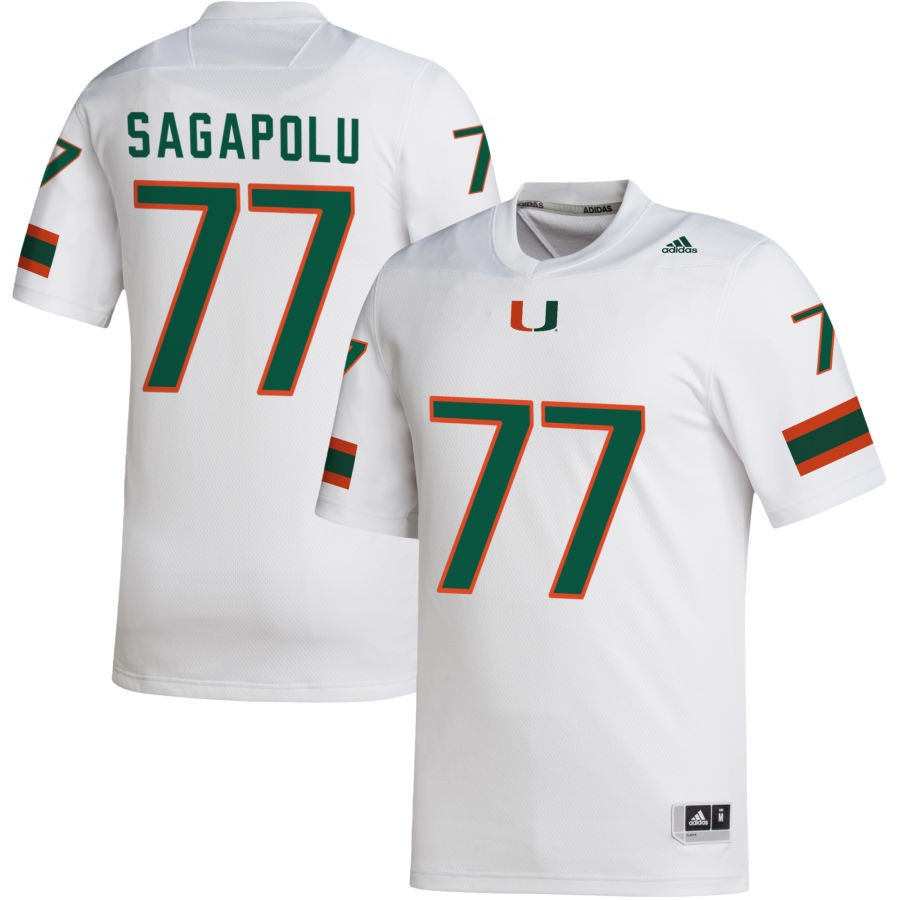Men's adidas White Miami Hurricanes NIL Replica Football Jersey