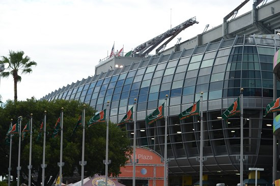 University of Miami Hurricane Fans tailgate at SunLife Stadium before a game against the #12 ranked University of Florida Gators at Sun Life Stadium...