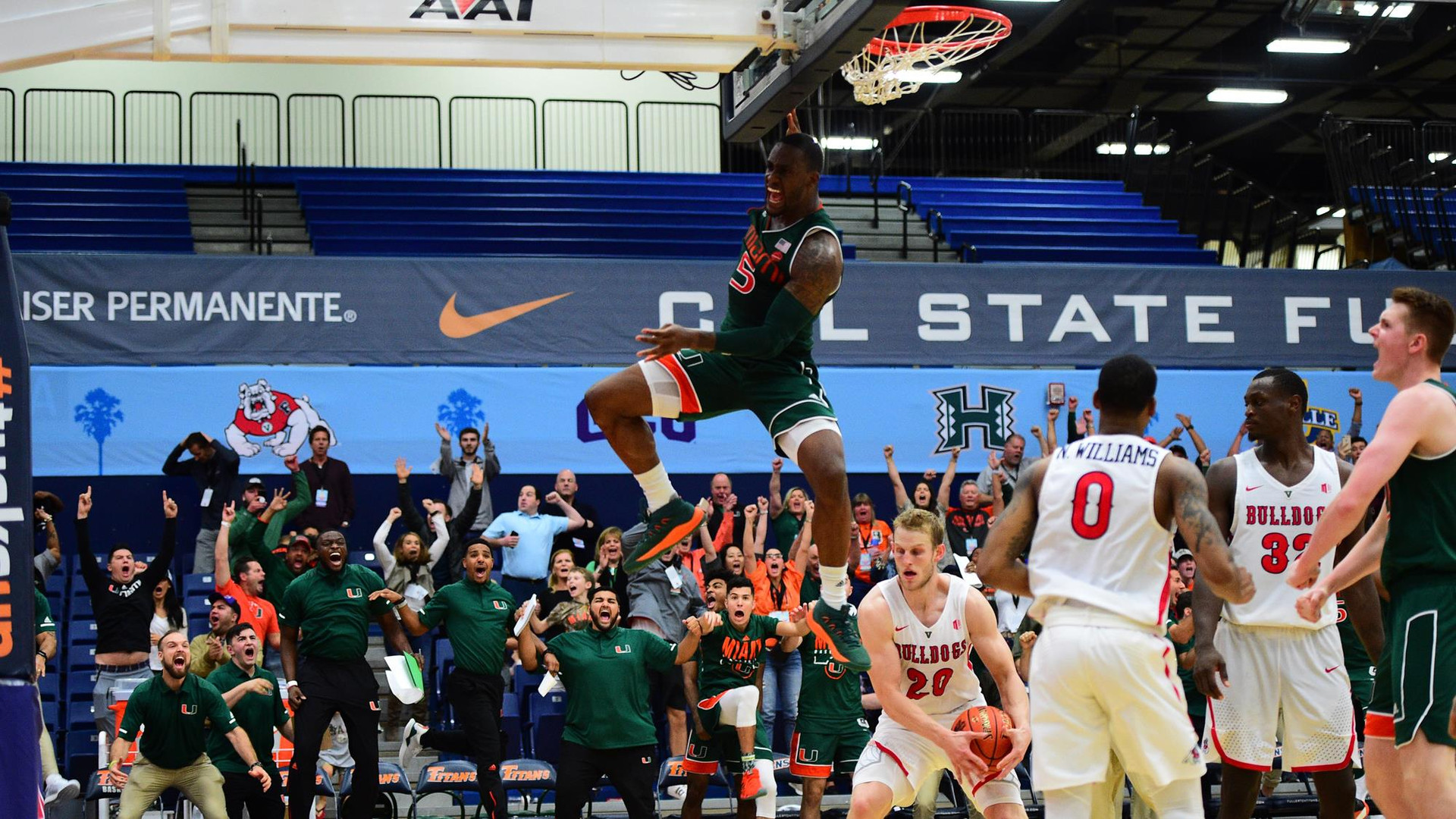 Johnson's Slam Propels Miami Past Fresno State