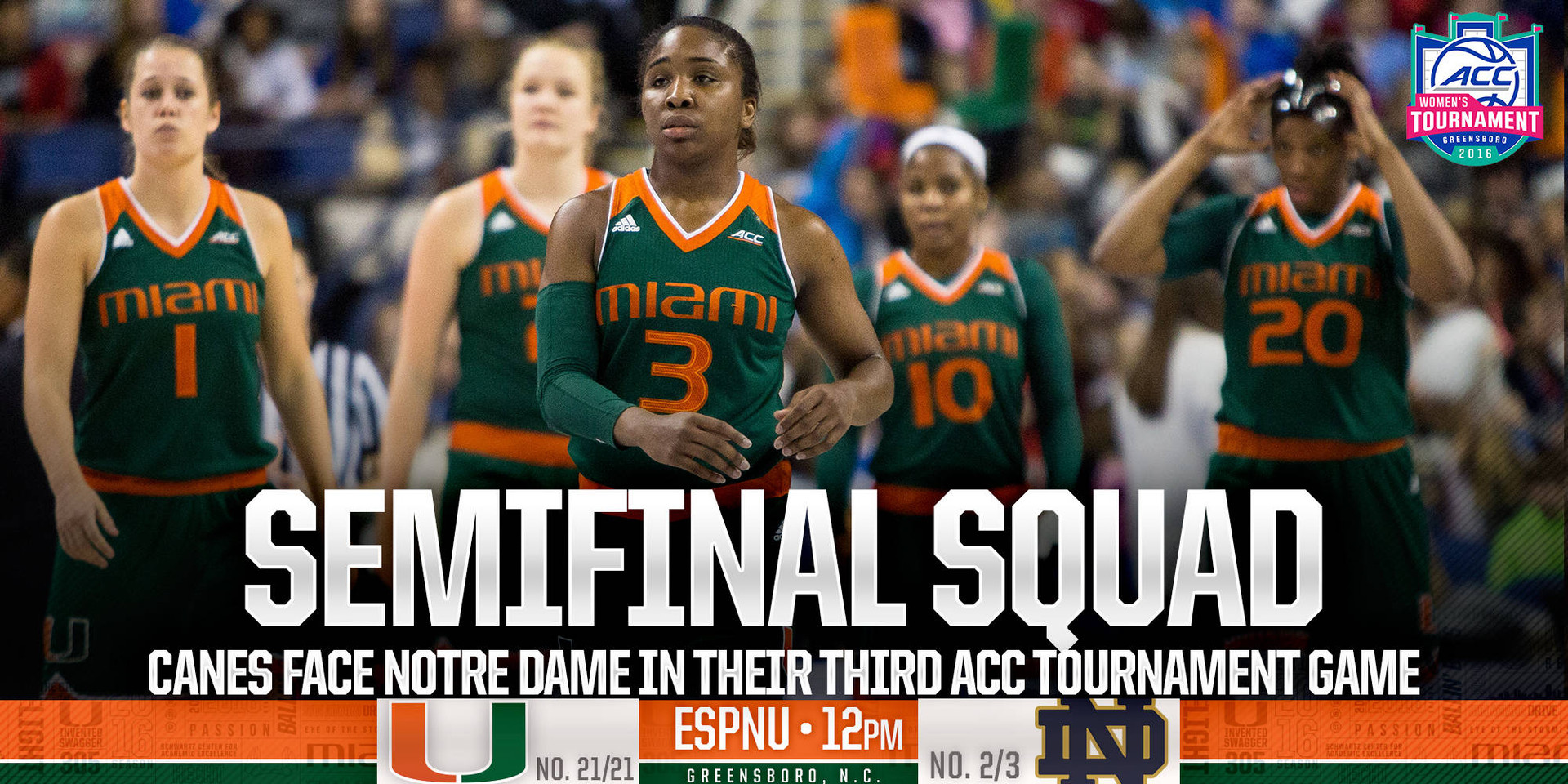 @CanesWBB Meets No. 2/3 Irish in ACC Semis
