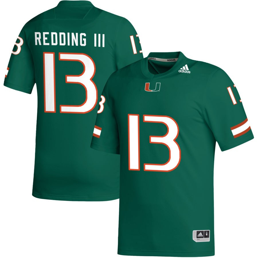 Men's adidas Green Miami Hurricanes NIL Replica Football Jersey