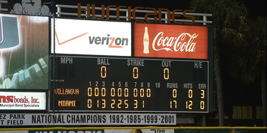 Miami vs. Villanova (March 4, 2014) - Game One. Photo by Richard Lewis.