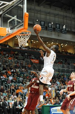 University of Miami Hurricanes guard,, Durand Scott, #1 and the Canes play host to the Boston College Eagles at the BankUnited Center on January 15,...