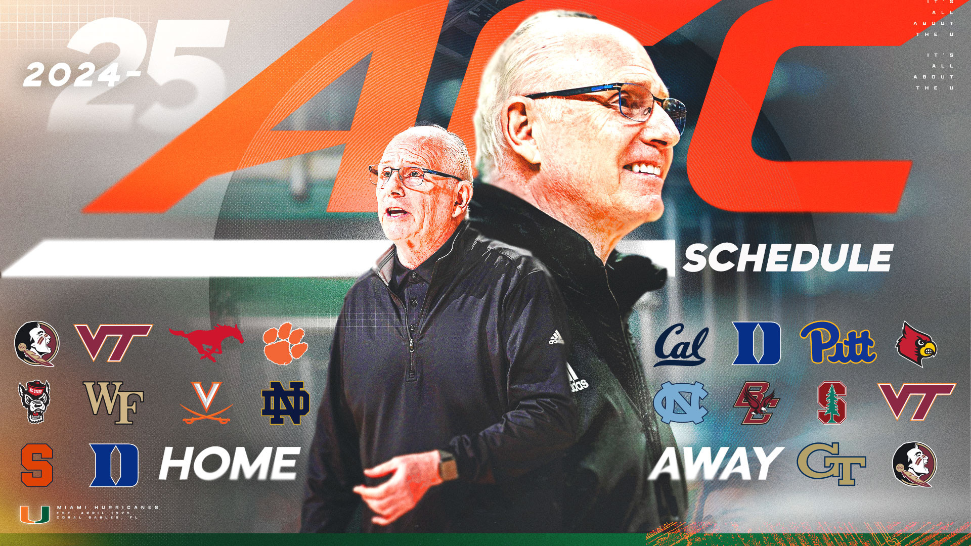 ACC Announces MBB 2024-25 Home and Away Opponents
