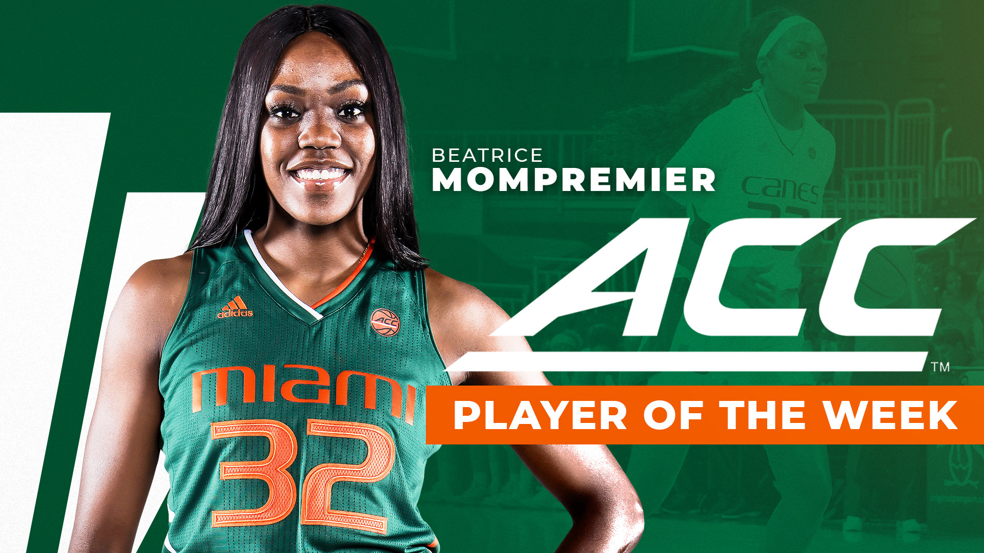 Mompremier Garners Third ACC Player of the Week Honor