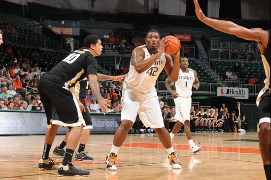2012 Miami Hurricanes Men's Basketball vs Wake Forest