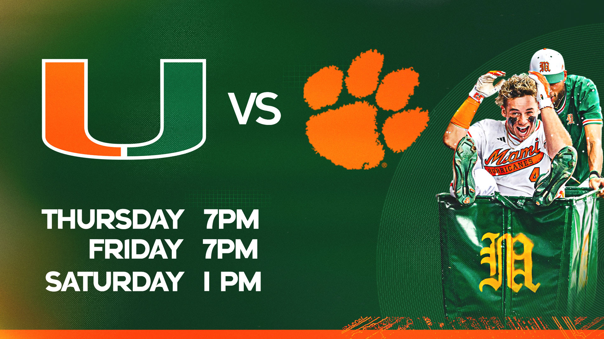 Baseball vs. Clemson This Weekend!