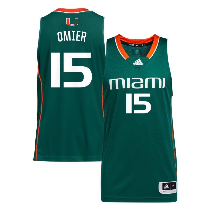 adidas Green Miami Hurricanes Men's Basketball Jersey