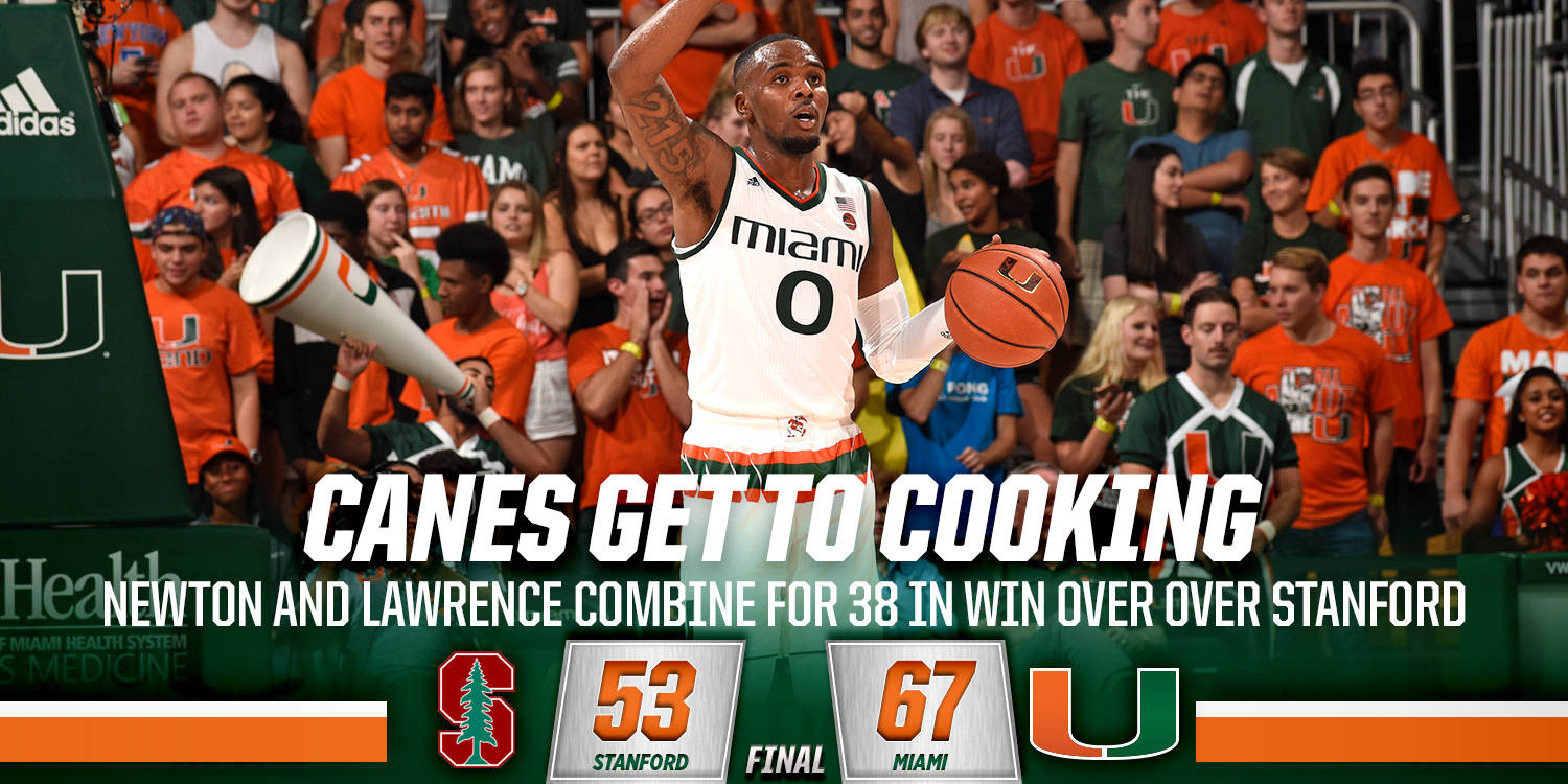 @CanesHoops Downs Stanford, 67-53