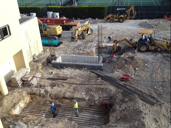 Construction on the Schwartz Center for Athletic Excellence - April 9, 2012