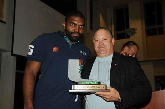 The University of Miami Annual Football awards ceremony was held at the Newman Alumni Center on the Coral Gables Campus on Sunday, December 12, 2010. ...