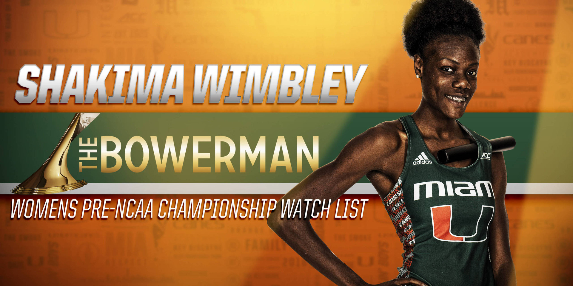 Shakima Wimbley on Pre-NCAA Championships Bowerman Award Watch List