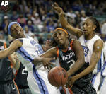 Hurricanes Edged By Tar Heels In ACC Quarterfinals, 64-57