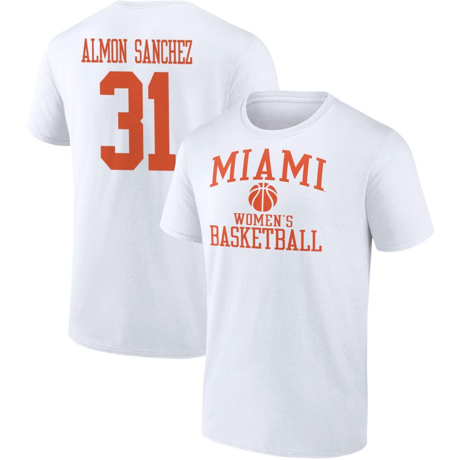 Men's Fanatics Branded White Miami Hurricanes Women's Basketball T-Shirt