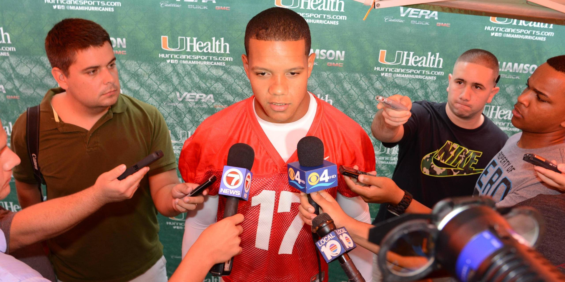 Football Hosts Canes Correspondents Day