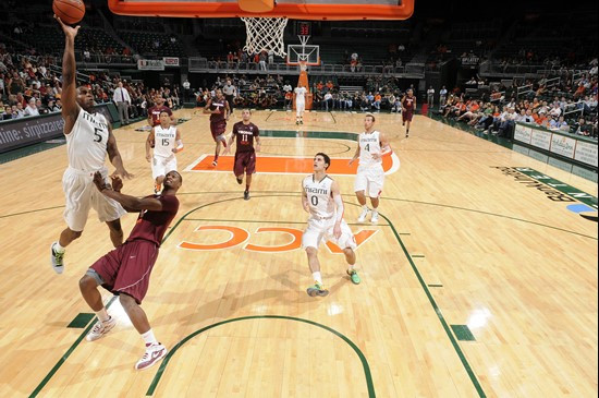 2012 Miami Hurricanes Men's Basketball vs Virginia Tech