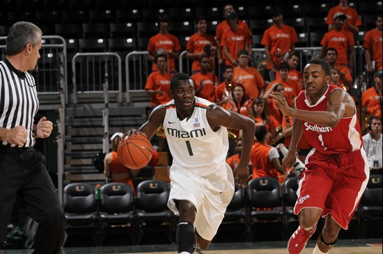 2012 Miami Hurricanes Men's Basketball vs Florida Southern Durand Scott
