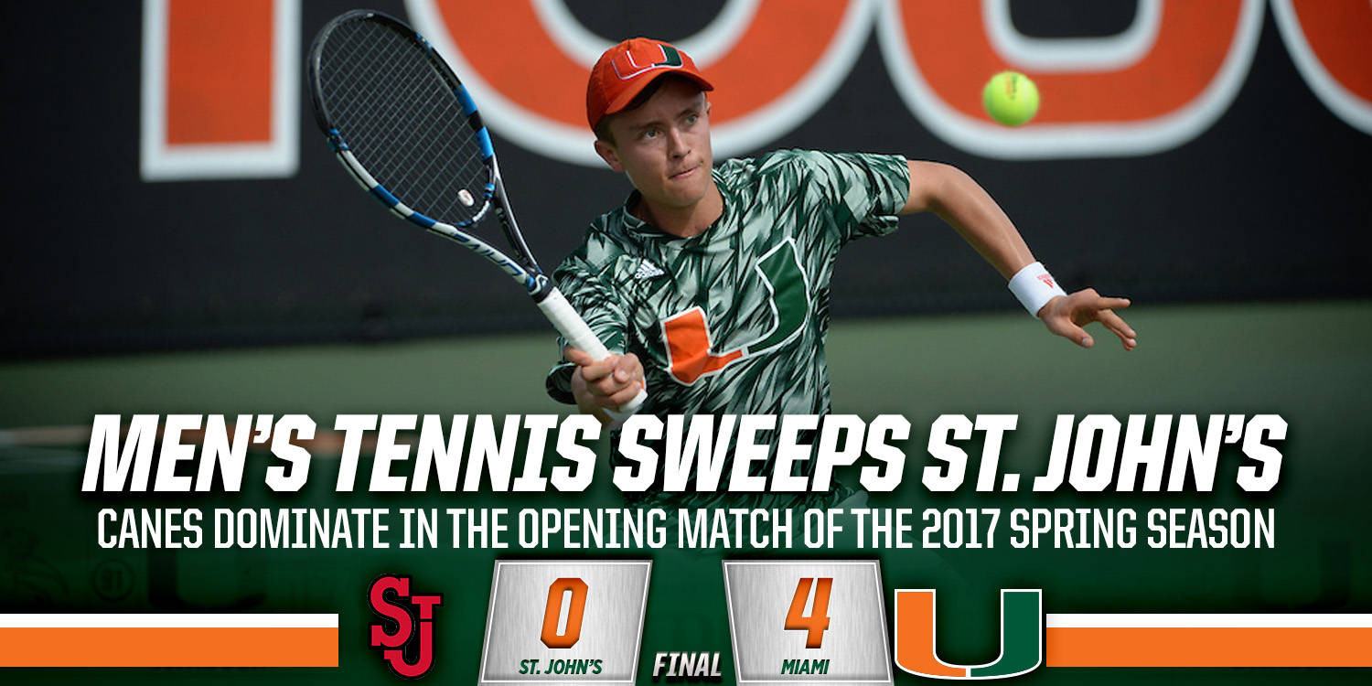 Men's Tennis Sweeps St. John's, 4-0