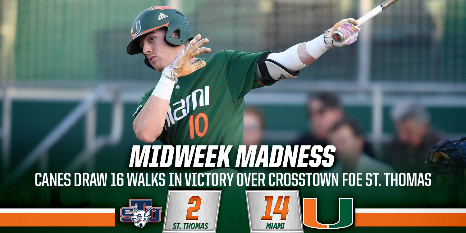 Baseball Scores 14 Runs in Rout of St. Thomas