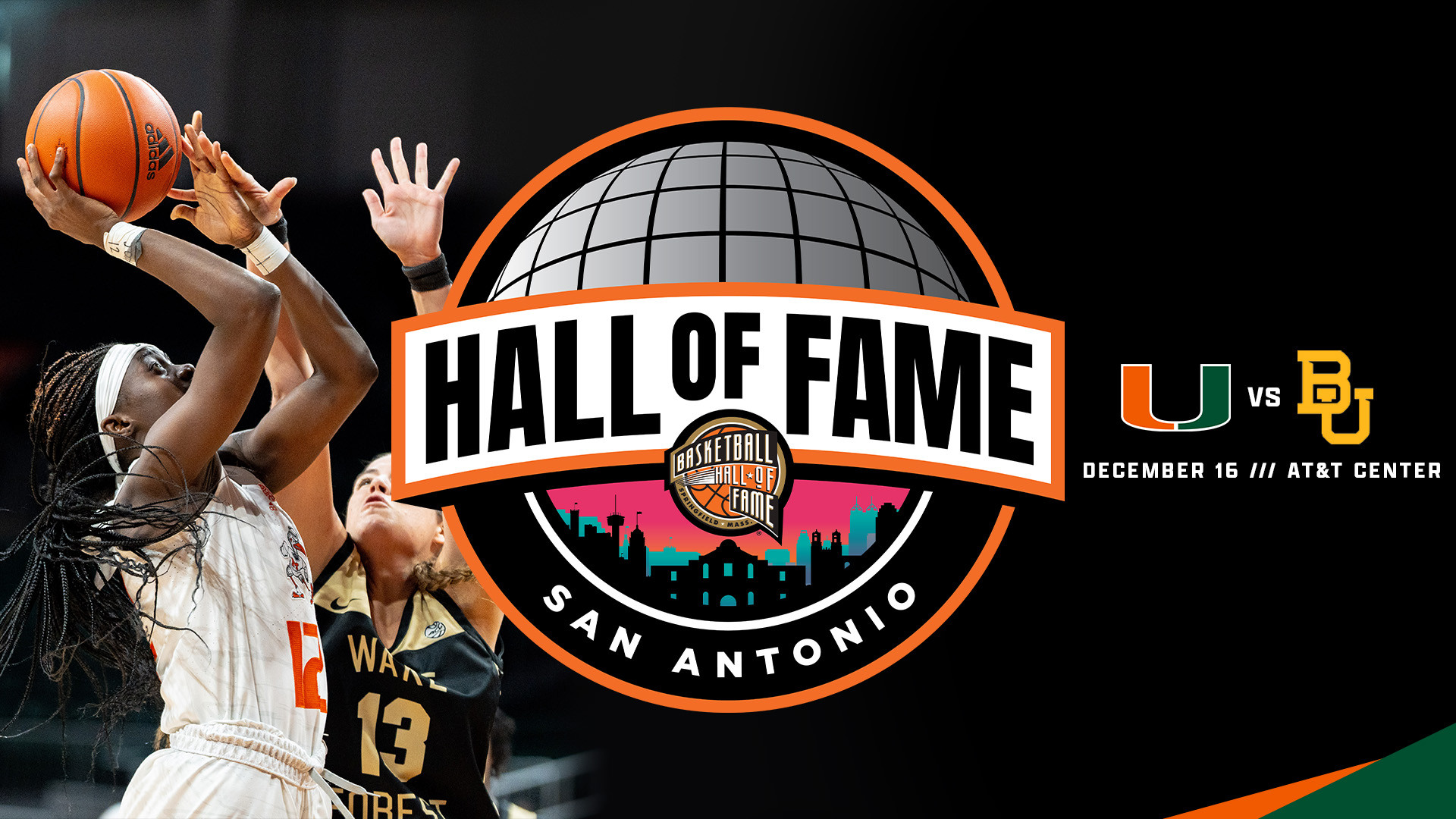 Miami to Face Baylor in 2023 Hall of Fame Series San Antonio