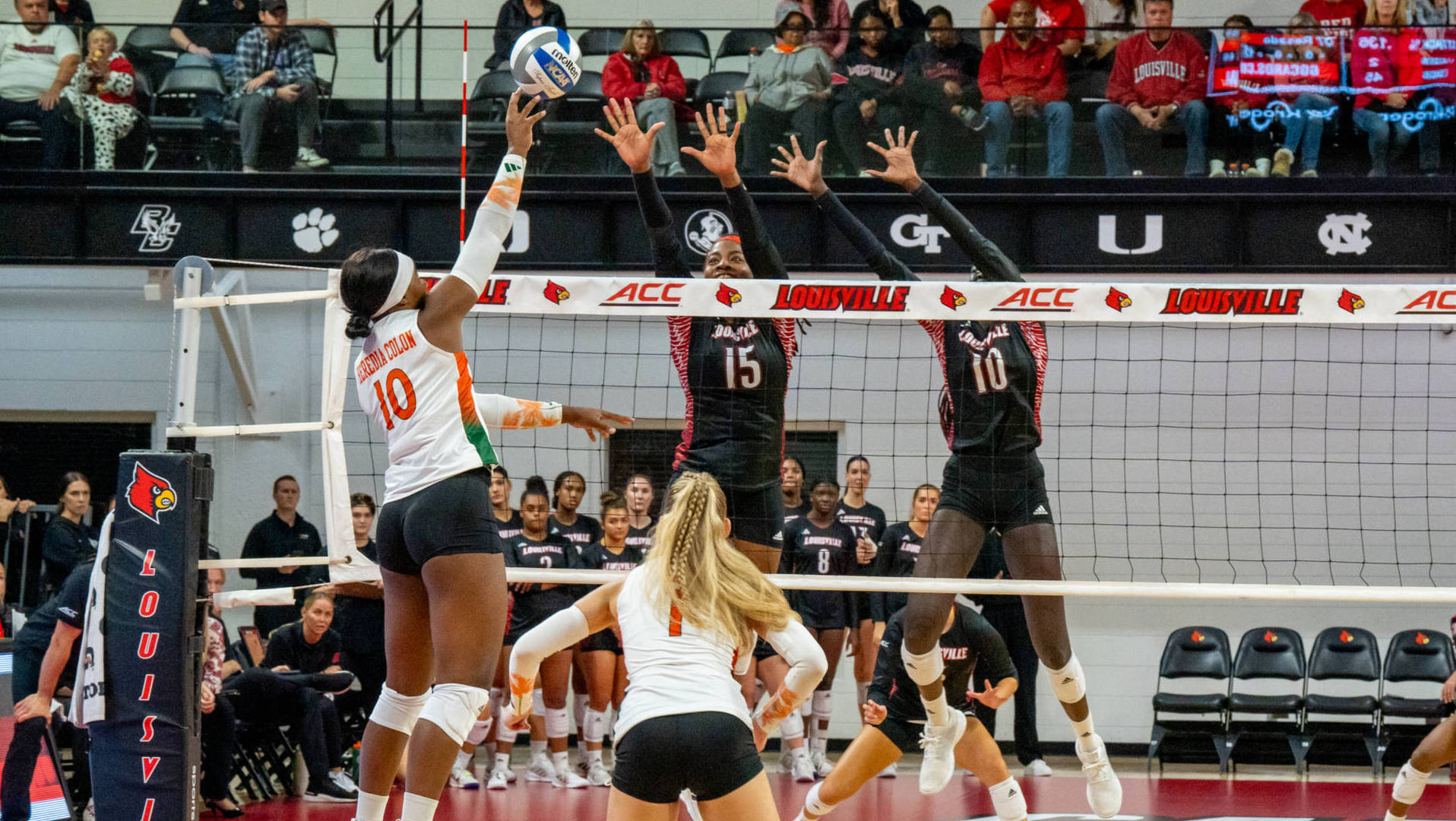 Miami Drops Three Sets To No. 4 Louisville