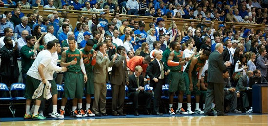 Team 05 February 2012   Miami vs. Duke, from Cameron Indoor Stadium in Durham, NC.