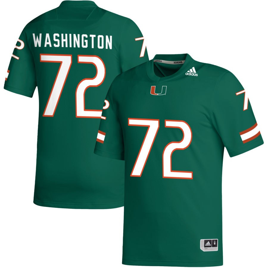 Men's adidas Green Miami Hurricanes NIL Replica Football Jersey