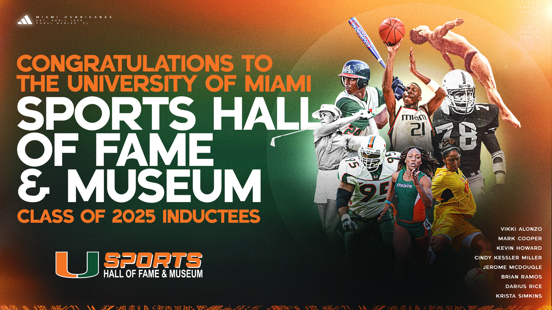 UMSHoF&M Induction Banquet Scheduled for April 17 at Watsco Center