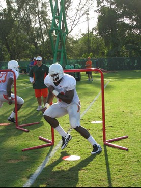 Richard Gordon (84) at practice Wednesday morning at the Greentree Practice Fields.
