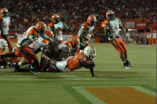 Running back Charlie Jones takes it to the house.