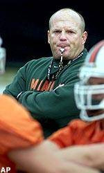 Art Kehoe Takes Hands-On Approach With Hurricane Football Team
