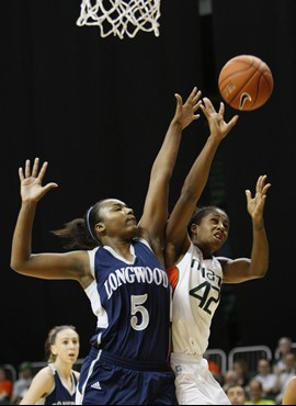 Miami 92, Longwood 43 - AP Photos